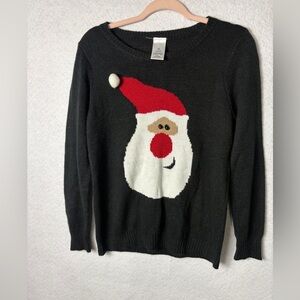 Santa Sweater Black Size Large